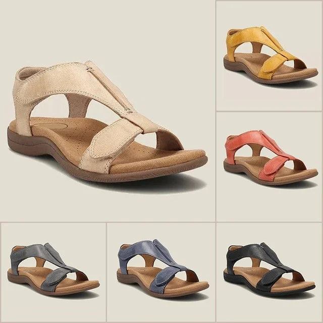 Valenzora | Luxurious orthopedic sandal with T-strap design and arch support