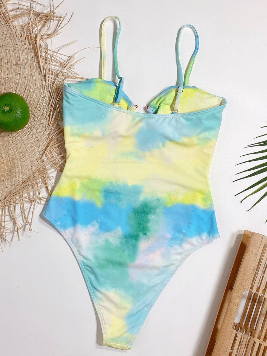 Valenzora | Cutout Tie-Dye Tankini mit Spaghettiträgern