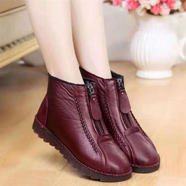 popular, non-slip leather ankle boots
