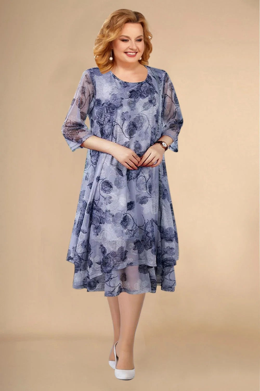 Valenzora | Floral chiffon dress