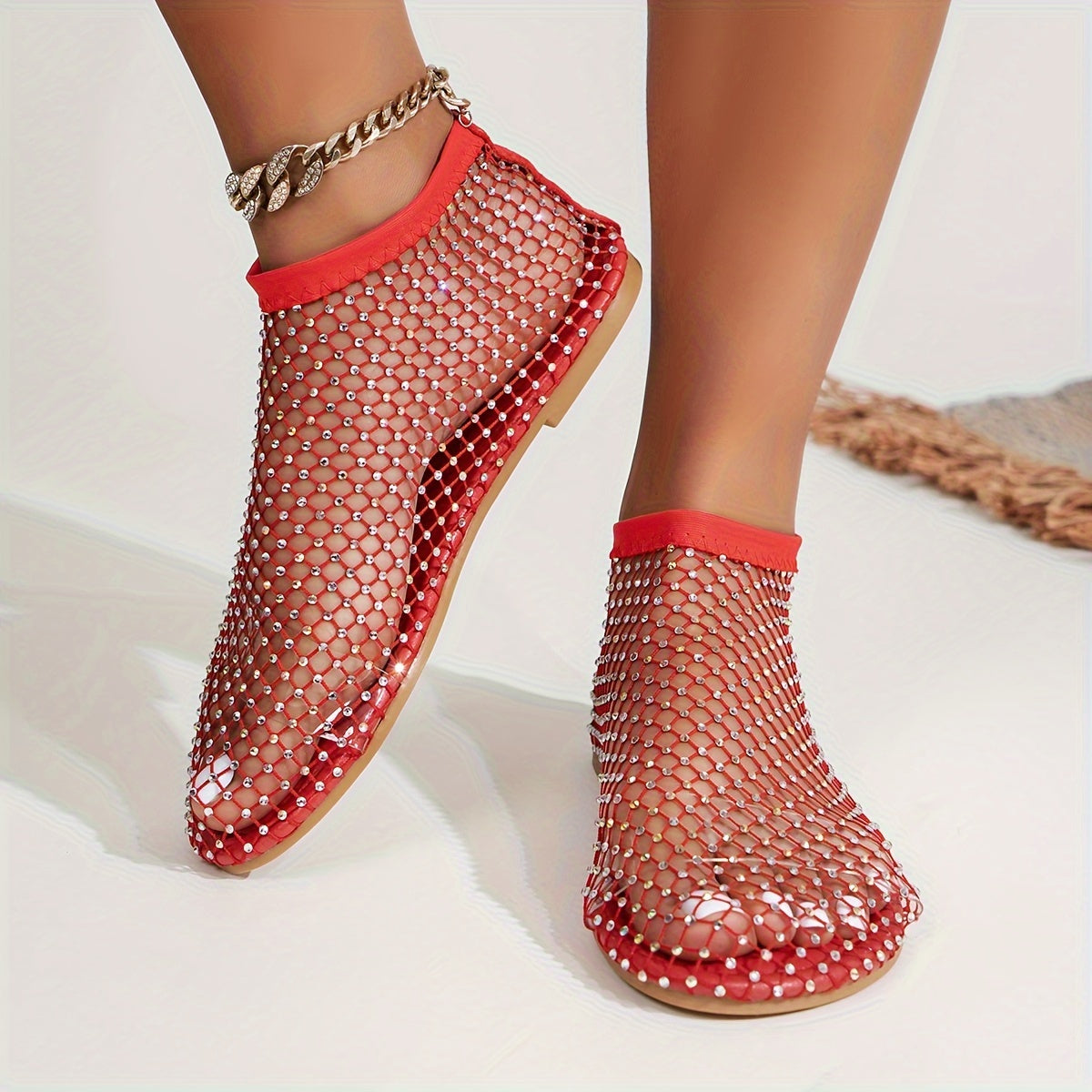 Valenzora | Construction Strasa, Flat Shoes, Transparent Sandals for the Beach
