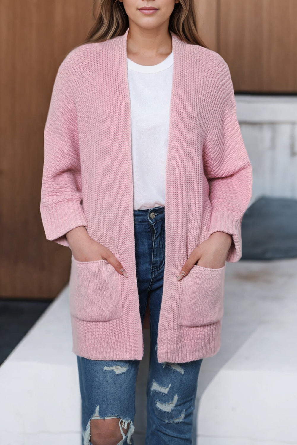 Valenzora | Oversized Strickweste mit Wickelärmeln für Damen