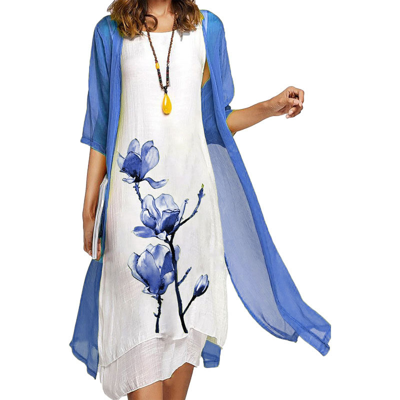 Valenzora | Stylish suit dress with floral pattern