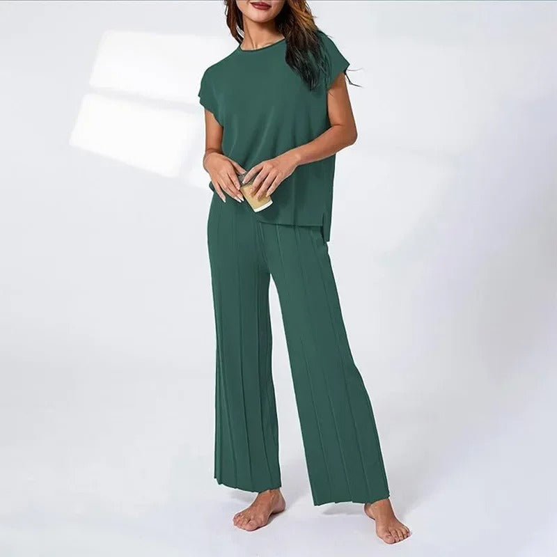 Valenzora | Elegant two-piece set with wide legs