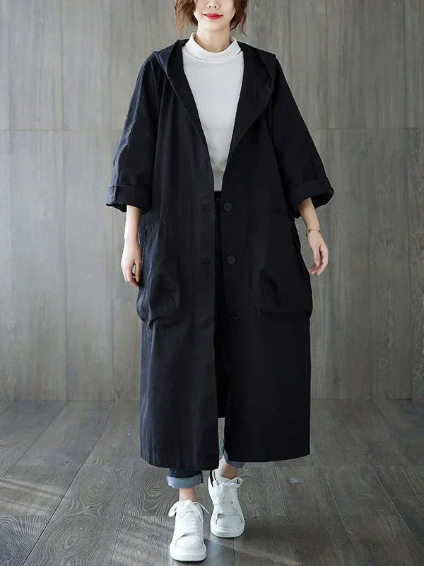 Valenzora | Langer wasserdichter Trenchcoat