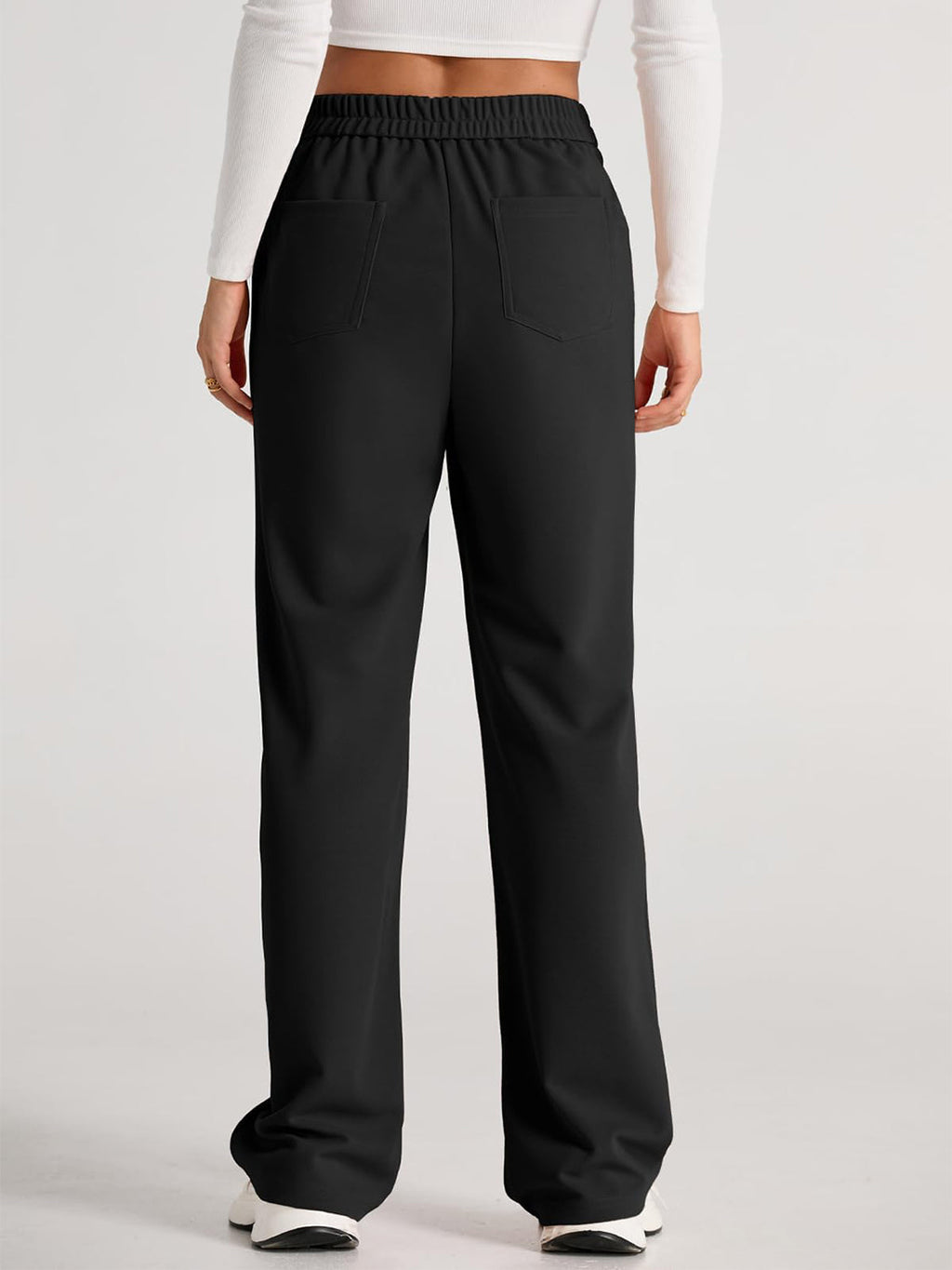 Valenzora | Wide-waisted trousers with pockets, elegant and comfortable