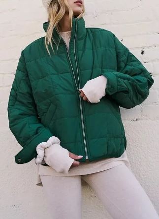 Valenzora - Stand-up collar quilted jacket