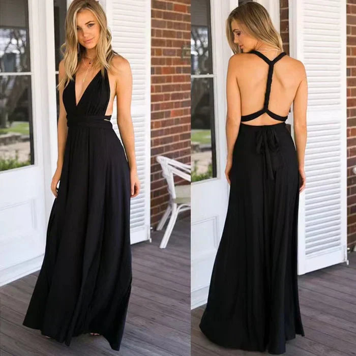 Valenzora | Elastic wrap dress with straps
