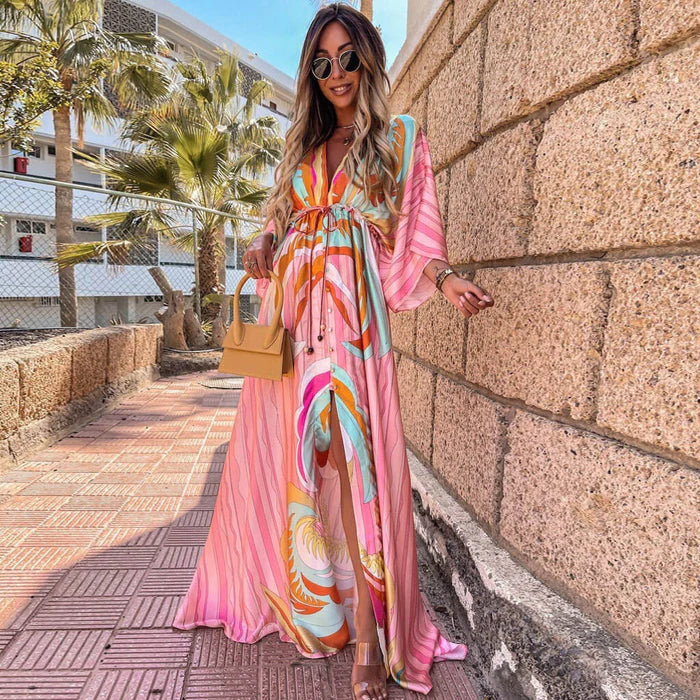 Valenzora | Elegant Printed Dress for the Beach