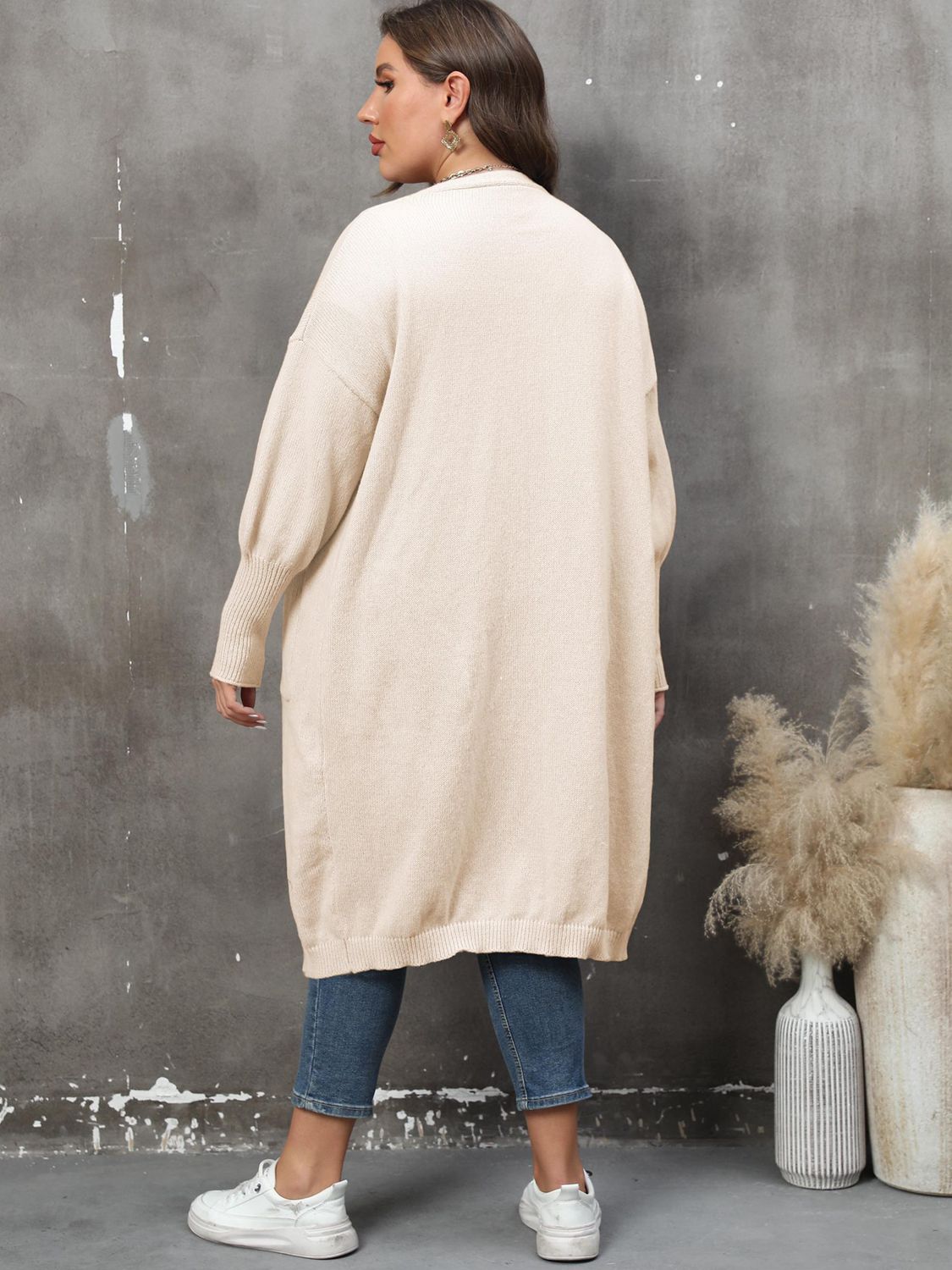 Valenzora | Plus Size Langarm-Cardigan mit Taschen