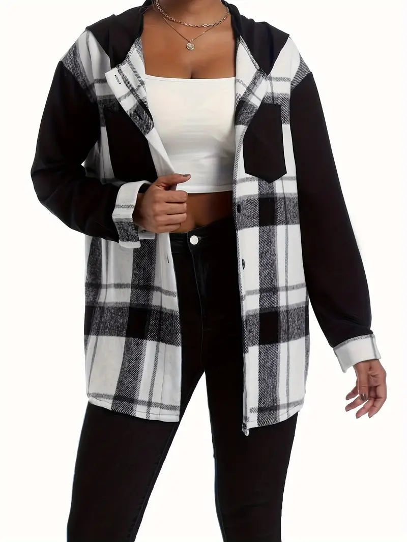 Valenzora | Checkered jacket with hood