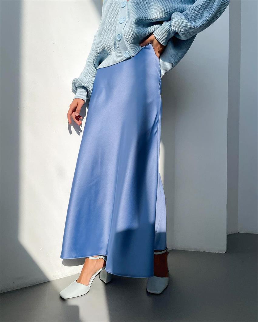 Valenzora | Stylish high-waisted skirt Silky Ice Silk skirt