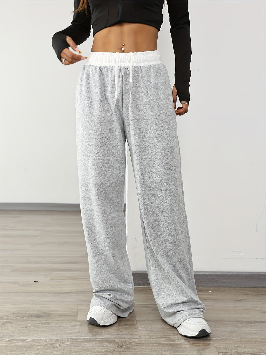 Valenzora | High Stretch Color Combination Trainingshose mit Taschen