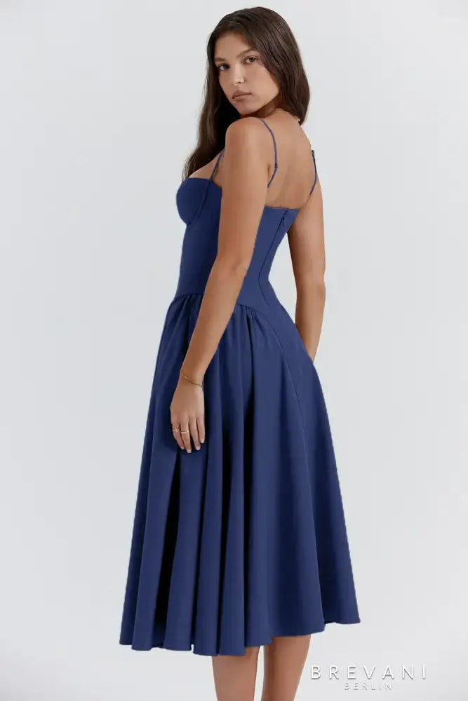 Midi dress in corset style