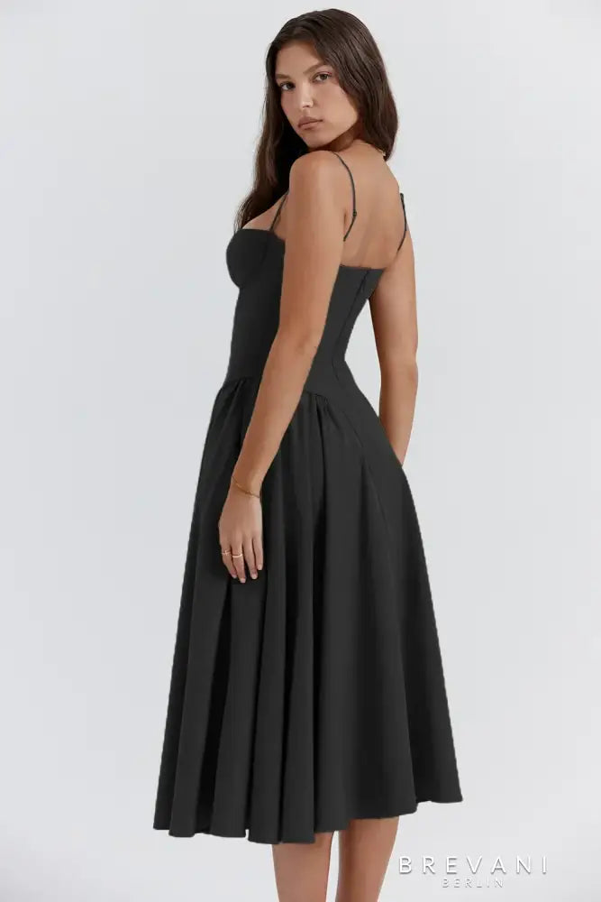 Midi dress in corset style