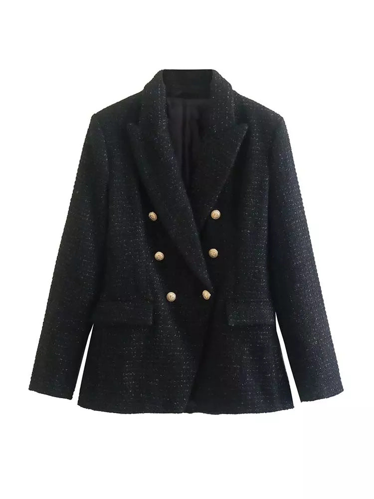 Valenzora | Damen Blazer mit Struktur und Doppelknopfverschluss