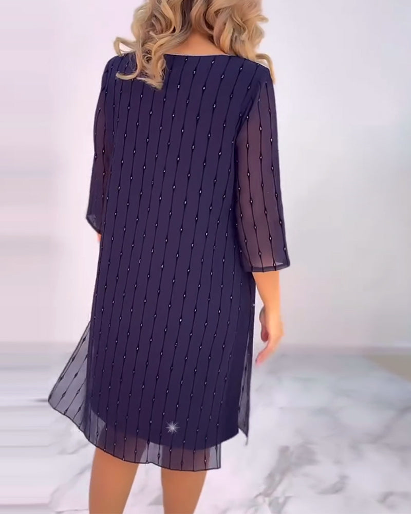 Valenzora | Kleid einfarbig plissiert