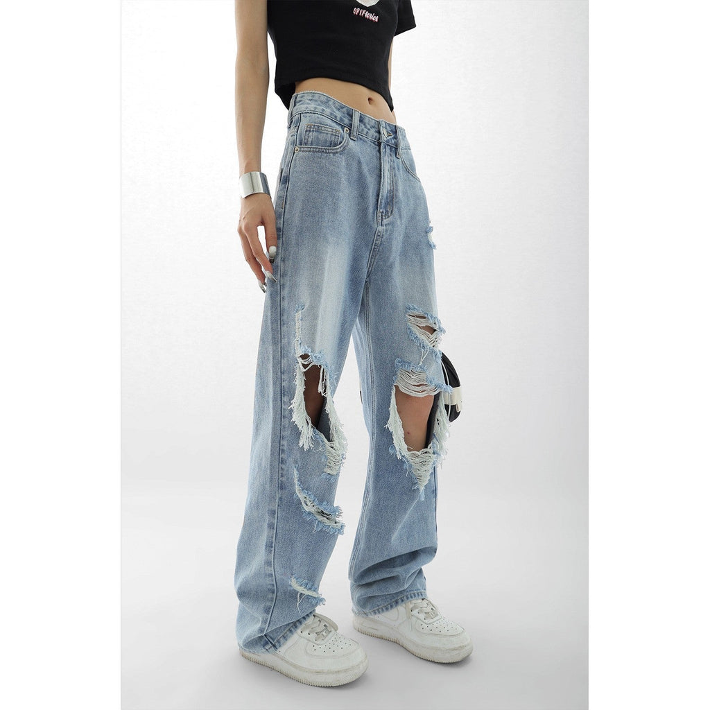 Valenzora women's jeans with ripped hem