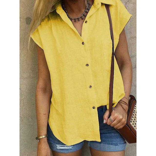 Valenzora | Linen Sleeveless Shirt Lightweight & Stylish