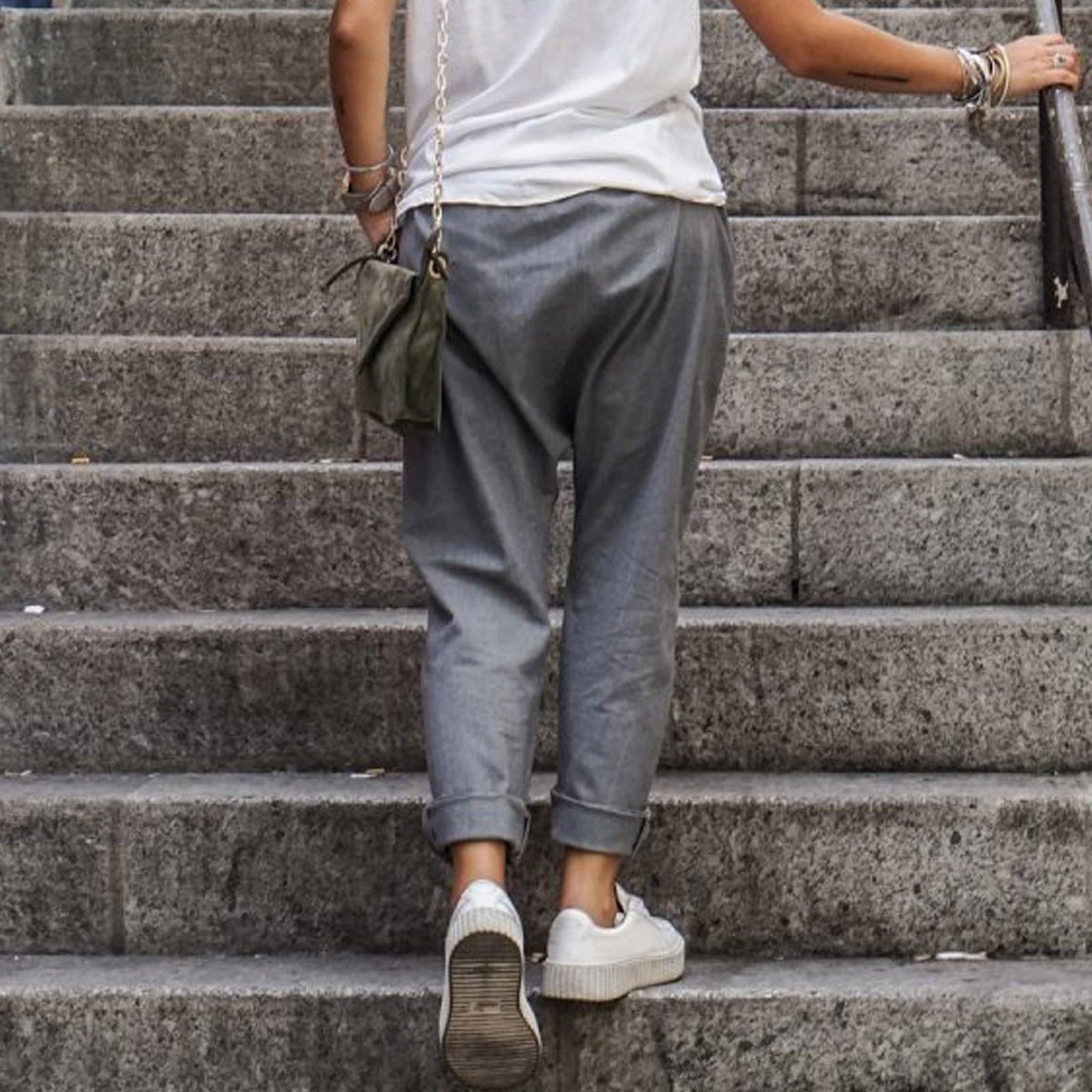 Valenzora | Casual Harem Pants with Low Crotch for Women