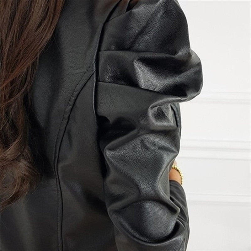 Valenzora Jacke | Elegante kurze Damenjacke in Lederoptik