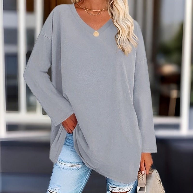 Valenzora | Long-sleeved V-neck sweater