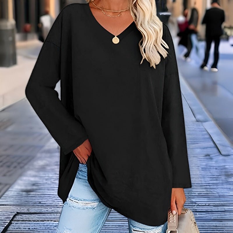 Valenzora | Long-sleeved V-neck sweater