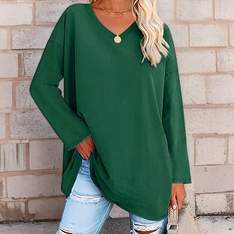 Valenzora | Long-sleeved V-neck sweater