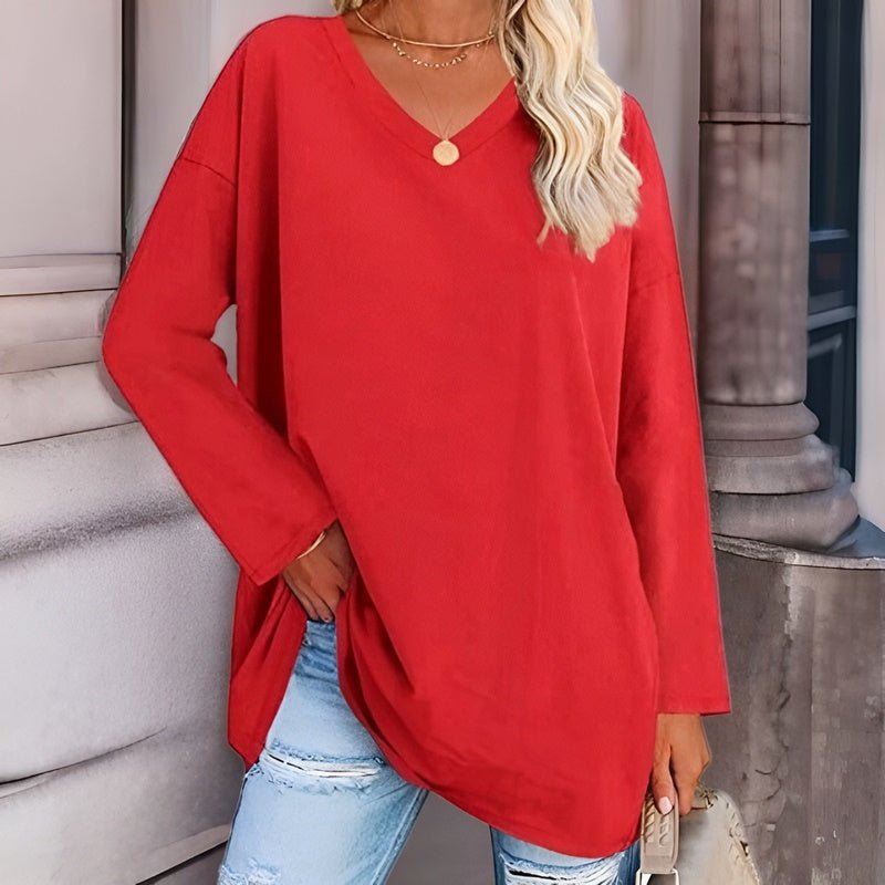 Valenzora | Long-sleeved V-neck sweater