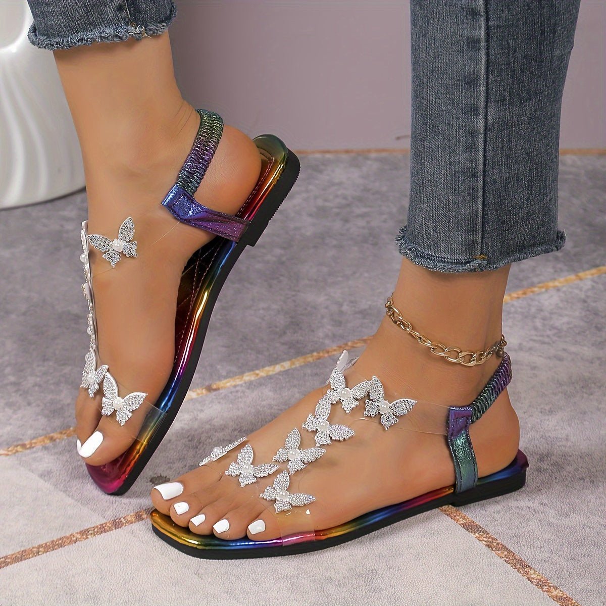 Valenzora | Sparkling rhinestone sandals