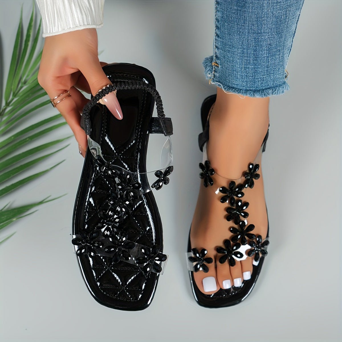 Valenzora | Sparkling rhinestone sandals