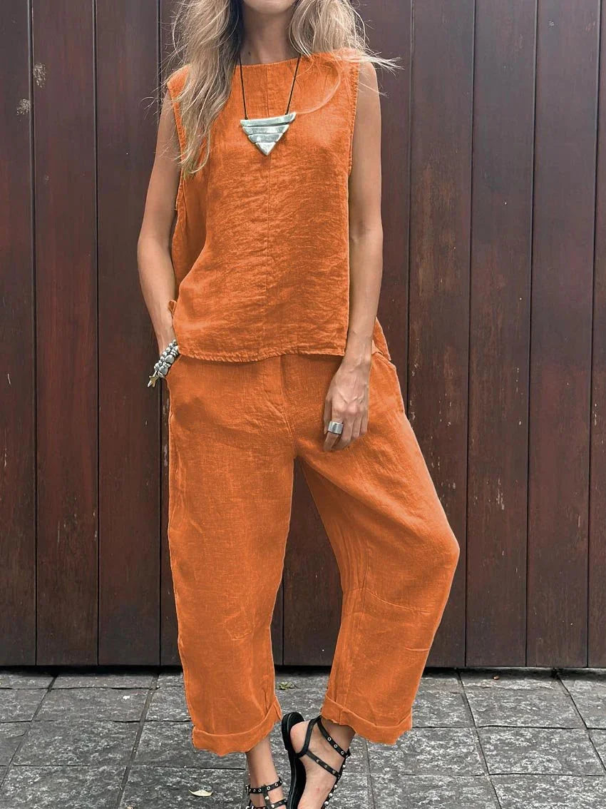 Handmade summer set made of cotton