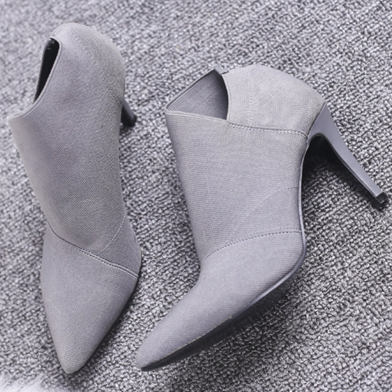 Valenzora | Women's shoes for teenagers, 8.5 cm heel height, boot material