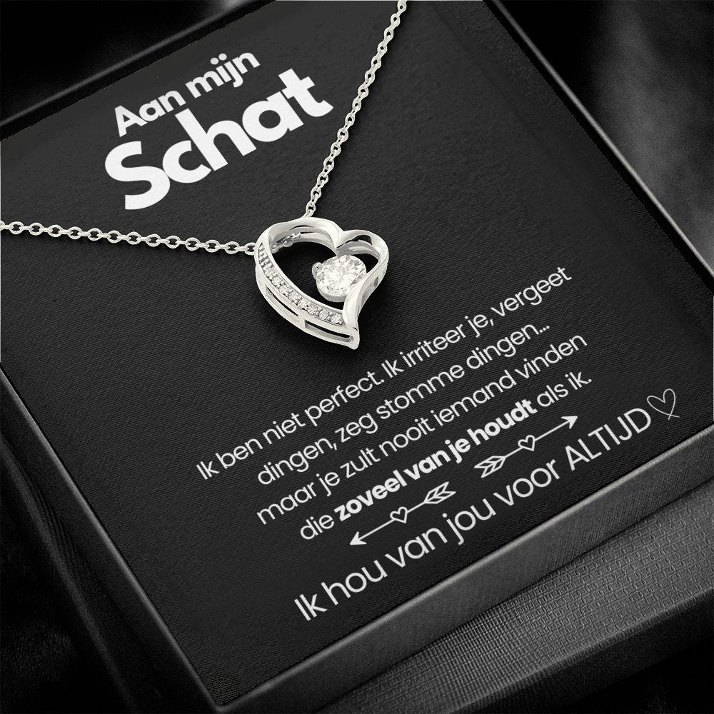 Valenzora | Women's Heart Pendant in White and Yellow Gold