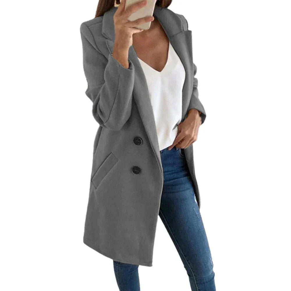 Valenzora | Eleganter langer Blazer-Mantel