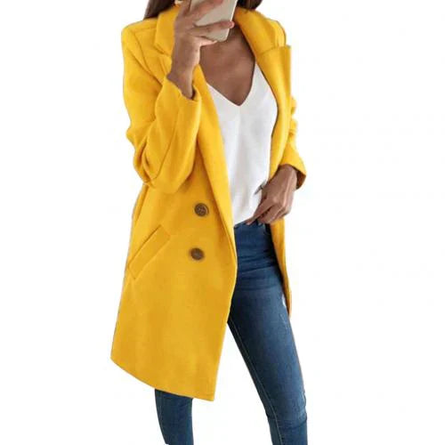 Valenzora | Elegant long blazer coat