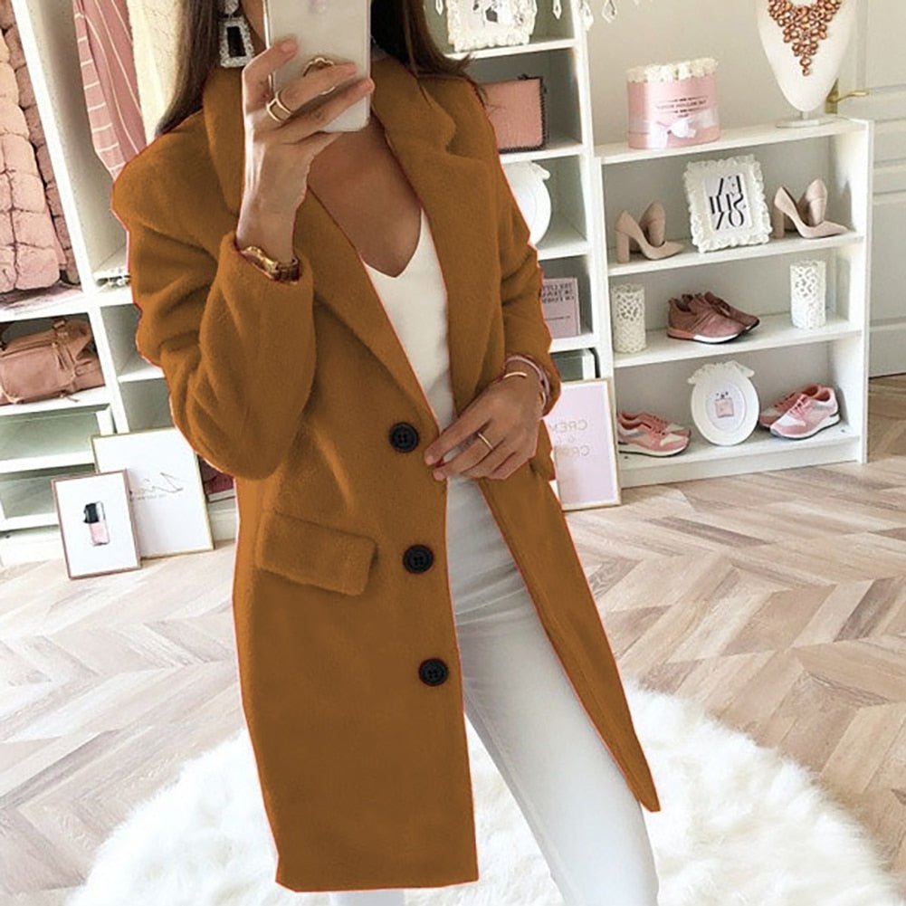 AUROZA – An elegant long blazer coat