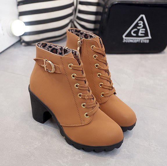 Ava - Lace-up ankle boots to spice up your autumn outfit