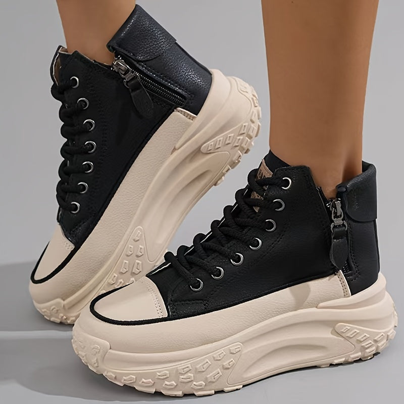 Valenzora | Lässige Plateau-Knöchelsneaker