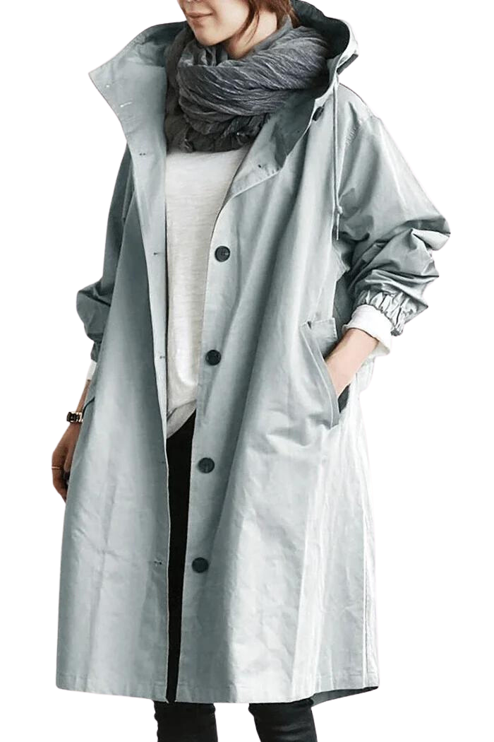Oversized Kapuzen-Windbreaker-Regenjacke