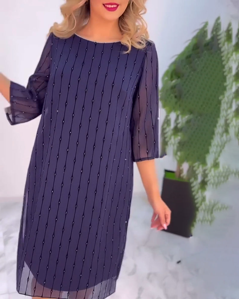 Valenzora | Kleid einfarbig plissiert