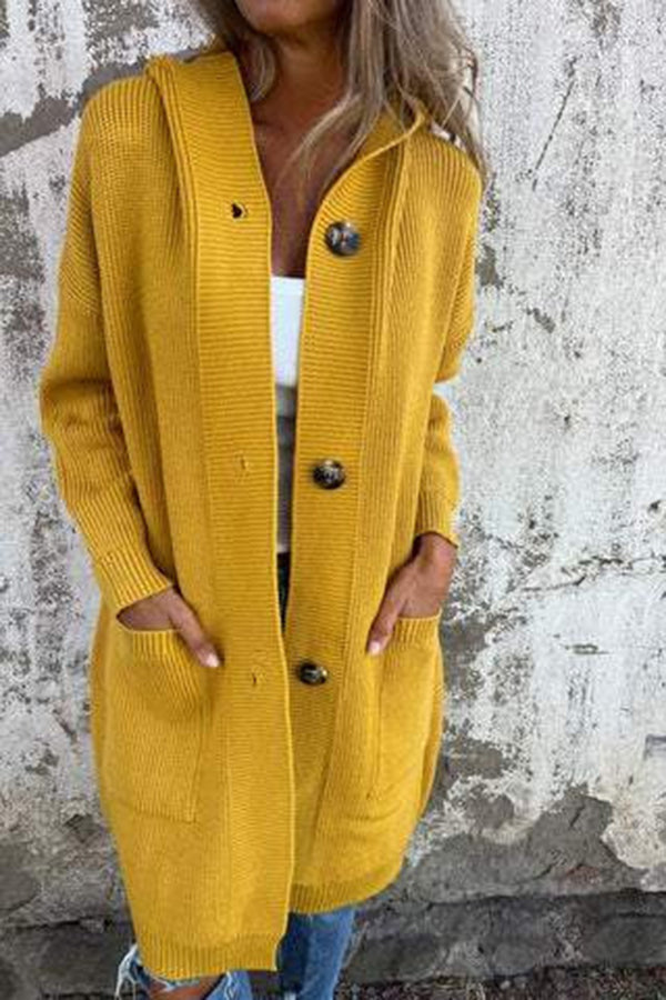 Valenzora | Lässige Strickjacke mit Kapuze für Damen für den Herbst
