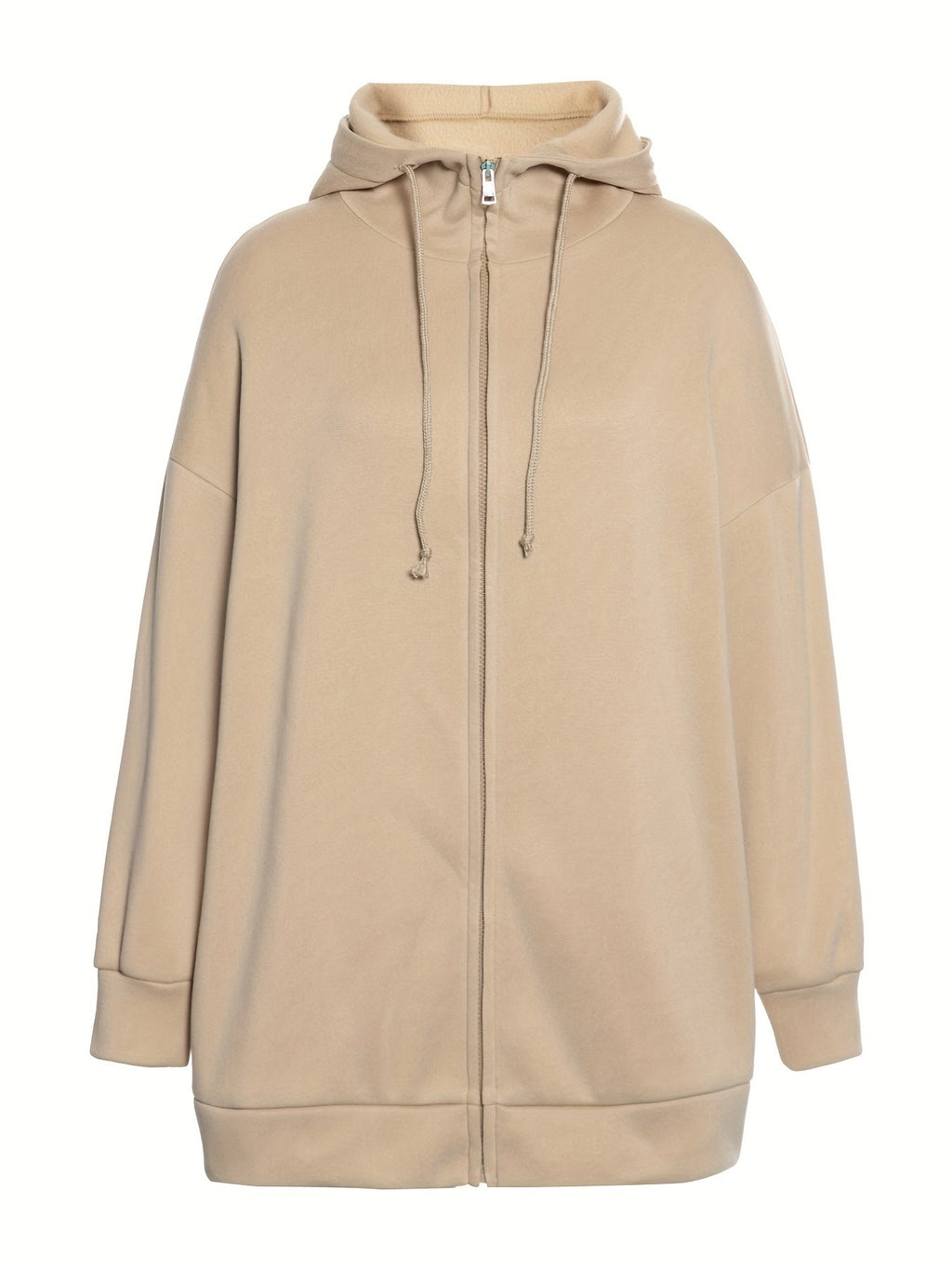 Valenzora | Comfort - Extremely comfortable long zip-up plush hoodie with hood for women