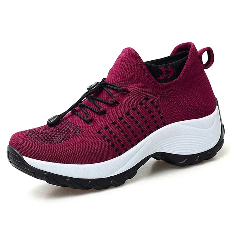 Valenzora - Breathable Slip-On Walking Shoes for Women | Lightweight Mesh Slip-On Hiking Sneakers for Women