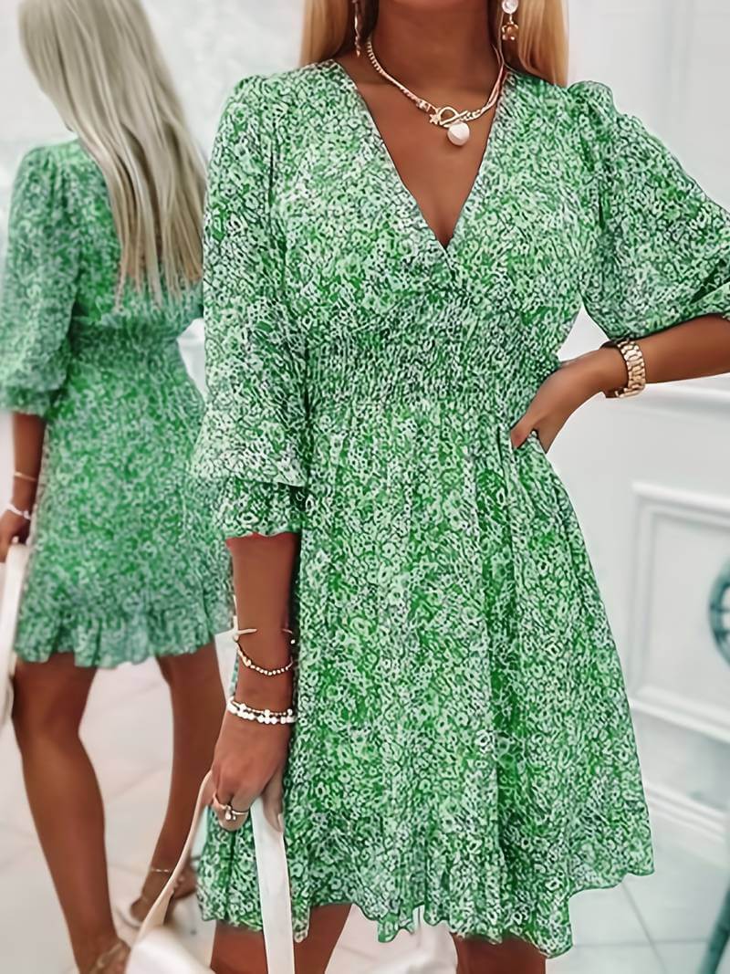 Valenzora | Boho Puff Sleeve Dress