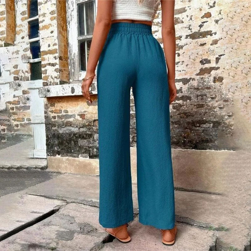 Valenzora | Colorful, airy summer trousers for women with wide legs