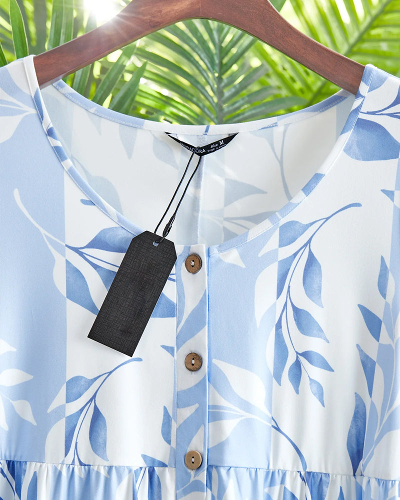 Valenzora | Slim-fit dress with short sleeves