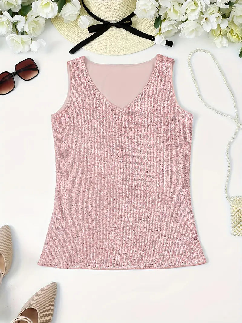Valenzora | Elegant sleeveless top with sequins