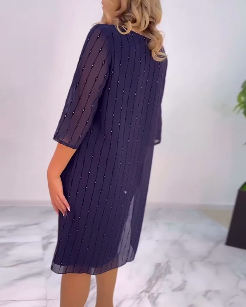 Valenzora | Kleid einfarbig plissiert