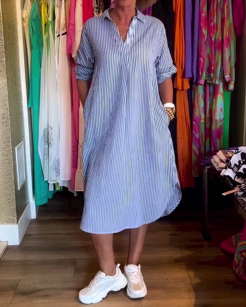 Valenzora | Striped shirt dress in a relaxed fit